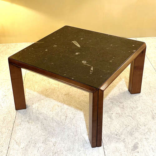 Pair of Fossil Stone Coffee Tables by Ronald Schmitt