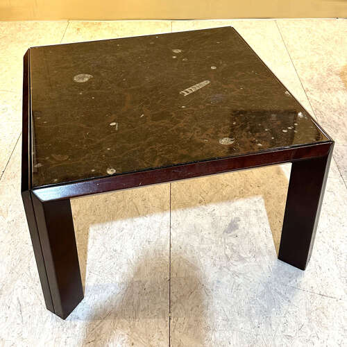 Pair of Fossil Stone Coffee Tables by Ronald Schmitt