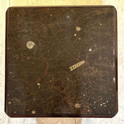 Pair of Fossil Stone Coffee Tables by Ronald Schmitt