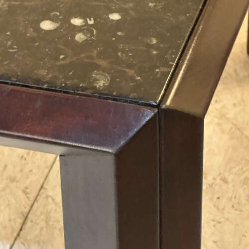 Pair of Fossil Stone Coffee Tables by Ronald Schmitt