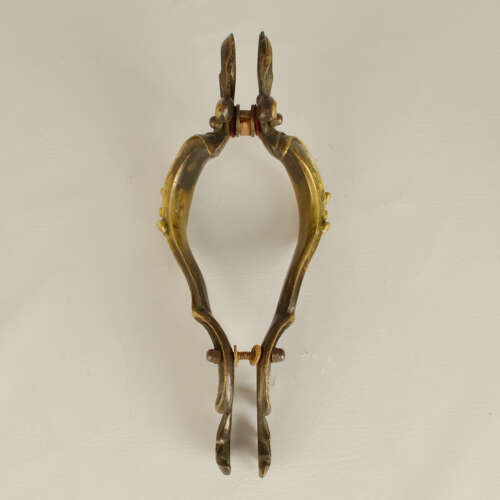 Double Pair of Italian Baroque Push Pull Bronze Door Handles