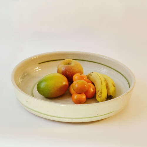 Large Studio Pottery Fruit bowl by Mobach 1980's