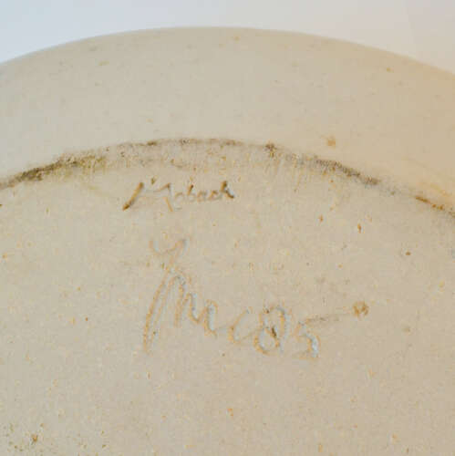 Large Studio Pottery Fruit bowl by Mobach 1980's