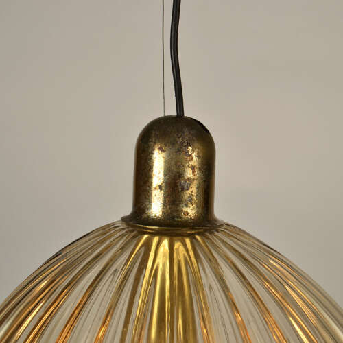 Large Renato Toso Glass Bell Shape Pendant Murano 1950's