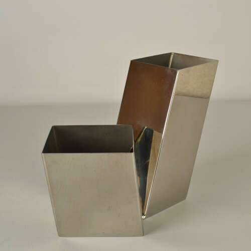 Sculptural Italian 1960s Metal Vase