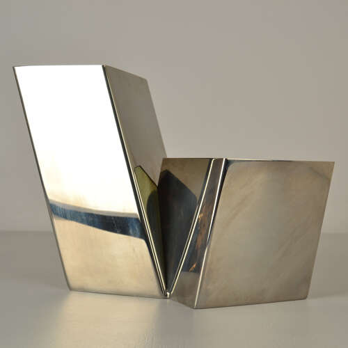 Sculptural Italian 1960s Metal Vase