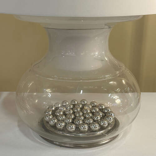Pair of Large Selenova Murano Table Lamps Italy 1970s