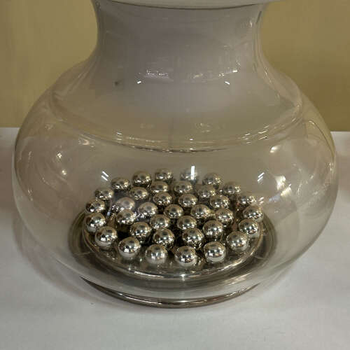 Pair of Large Selenova Murano Table Lamps Italy 1970s