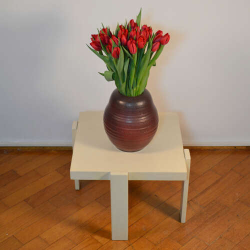 Nesting Tables by Gianfranco Frattini, set of Four in cream wood, 1960 Italy