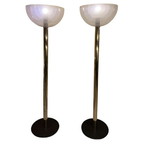 Pair of Carlo Nason LT338 Floor Lamps for Mazzega, Italy 1967