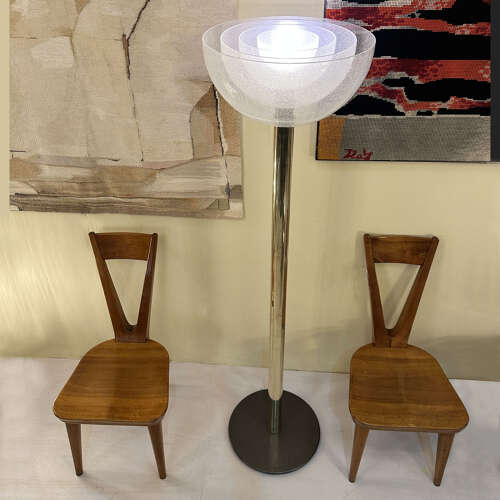Pair of Carlo Nason LT338 Floor Lamps for Mazzega, Italy 1967