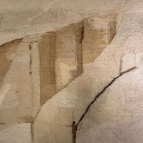 Hand Woven Tapestry Latvian Abstraction of a Sand Stone Landscape