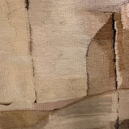 Hand Woven Tapestry Latvian Abstraction of a Sand Stone Landscape