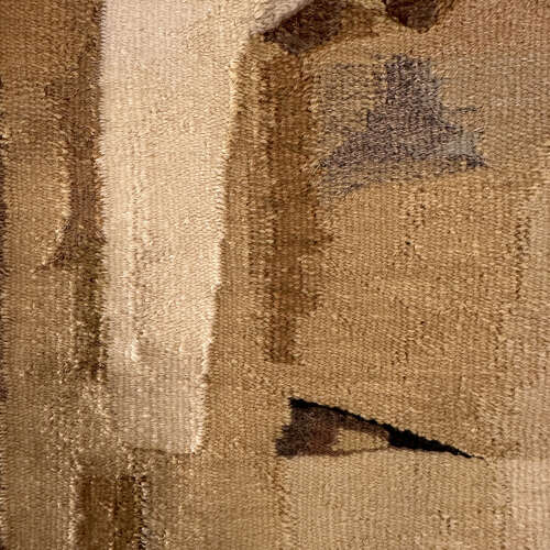 Hand Woven Tapestry Latvian Abstraction of a Sand Stone Landscape