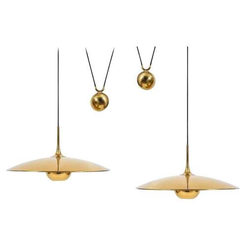 Onos 55 Double Counterbalance Lamps in Brass by Florian Schulz