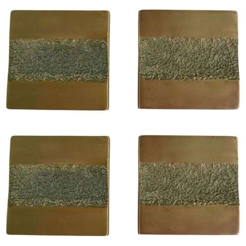 Double Pair of Architectural Push and Pull Bronze Door Handle Square