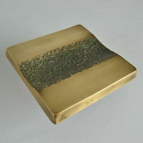 Double Pair of Architectural Push and Pull Bronze Door Handle Square