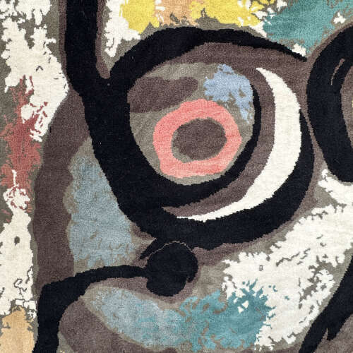 Large Rug after 'Bird Woman' by Joan Miró, Hand knotted in Wool