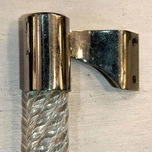 Murano Clear Glass Door Handles by Ercole Barovier, Barovier & Toso 1950's