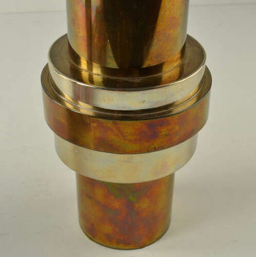 Set of Sculptural Cylinder Brass Vases, Germany 1970's