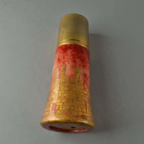 Aldo Tura Cocktail Shaker in Red and Gilded Parchment