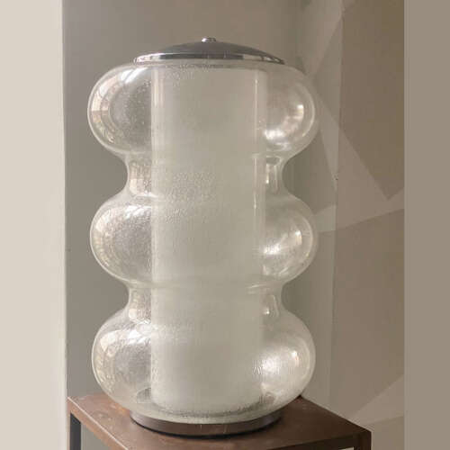 Sculptural Murano Glass Table Lamp attributed to Carlo Nason for Mazzega