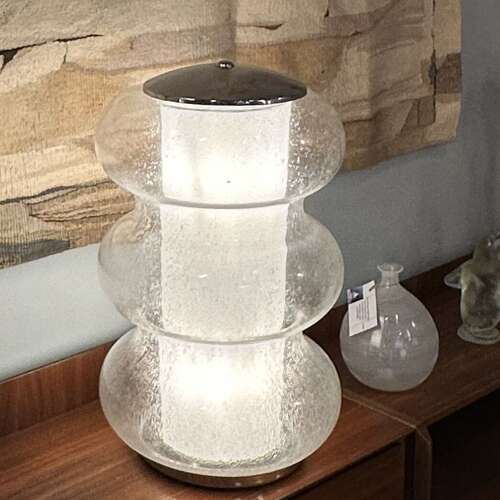 Sculptural Murano Glass Table Lamp attributed to Carlo Nason for Mazzega