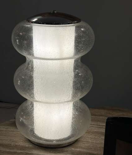 Sculptural Murano Glass Table Lamp attributed to Carlo Nason for Mazzega
