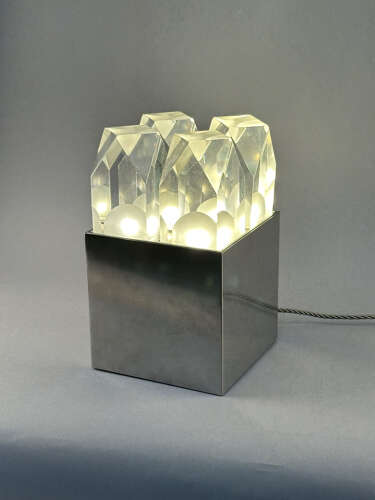 Sculptural Table Light by Gaetano Missaglia Italy 1960's
