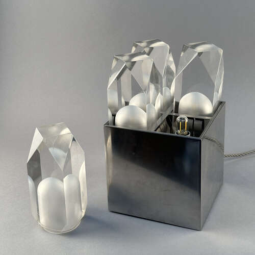 Sculptural Table Light by Gaetano Missaglia Italy 1960's
