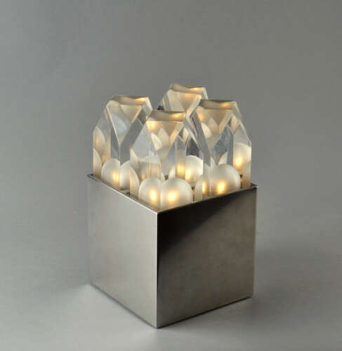 Sculptural Table Light by Gaetano Missaglia Italy 1960's