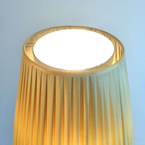 Elegant Kalmar Brass and Silk Floor Lamp, Austria1950's