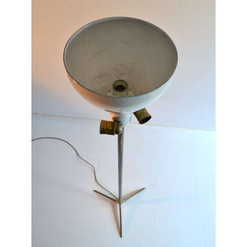 Elegant Kalmar Brass and Silk Floor Lamp, Austria1950's