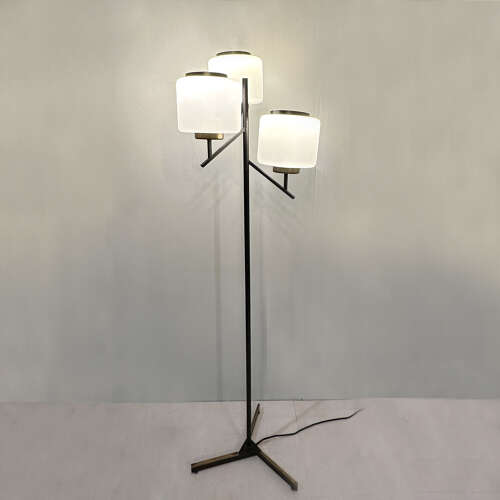 Three-Light Floor Lamp Attributed to Stilnovo, Italy 1950's