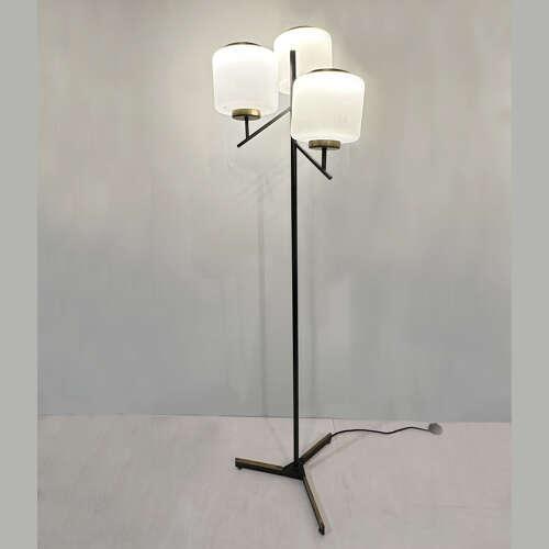 Three-Light Floor Lamp Attributed to Stilnovo, Italy 1950's