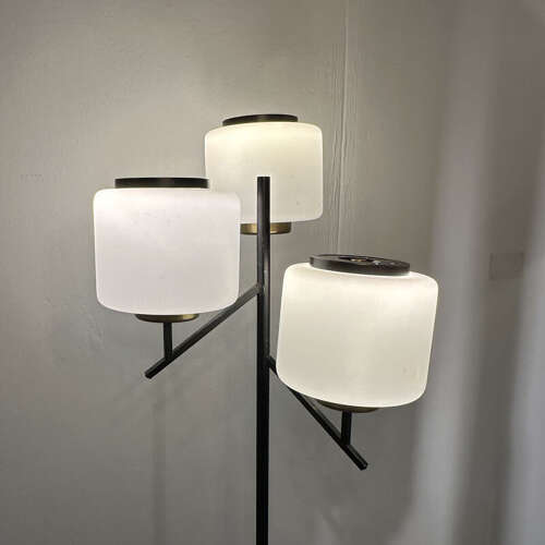 Three-Light Floor Lamp Attributed to Stilnovo, Italy 1950's