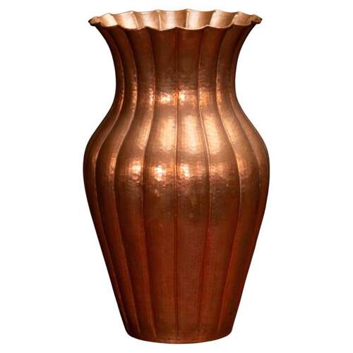 Monumental Copper Vase by Egidio Casagrande, Hand-Hammered, Italy