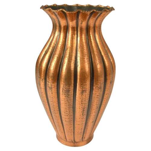 Monumental Copper Vase by Egidio Casagrande, Hand-Hammered, Italy