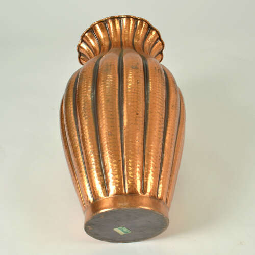 Monumental Copper Vase by Egidio Casagrande, Hand-Hammered, Italy