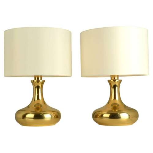 Mid-Century Modern Brass Table Lamps, Sculptural Design, Germany, 1970