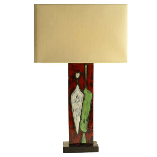 San Marino Ceramic Multi Color Table Lamp, Italy 1960's