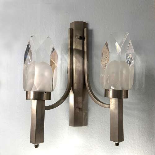 Pairs of Wall lights attributed to Gateano Missaglia, Italy 1960s