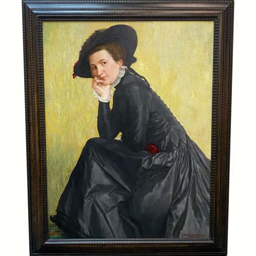 Portrait of a Women in Black by Korh Sellmann ca.1900