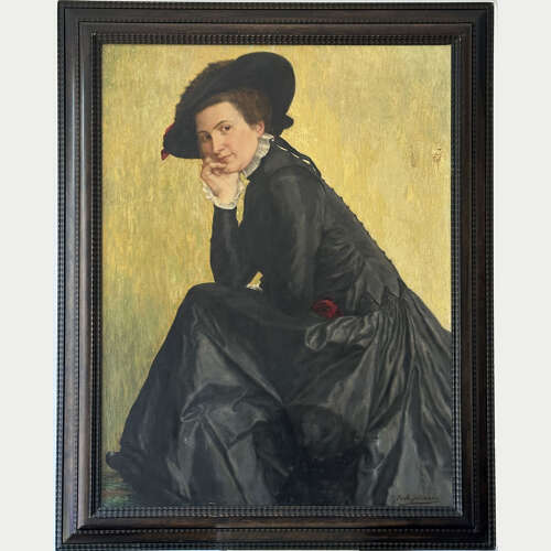 Portrait of a Women in Black by Korh Sellmann ca.1900
